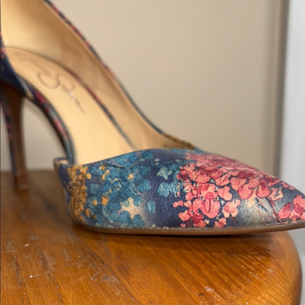 Jessica Simpson Blue and Pink Floral Heels - Picture 11 of 14